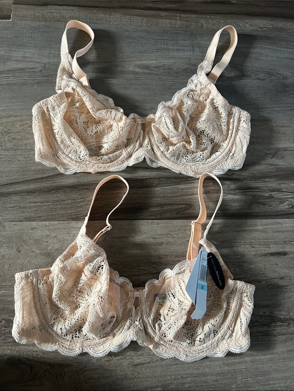 Felina Peach Lace Underwire Bra